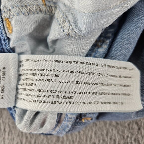 Hollister Shorts‎ Womens 25 Blue Ultra High Rise Distressed Cut Offs Frayed Hem - Picture 6 of 16